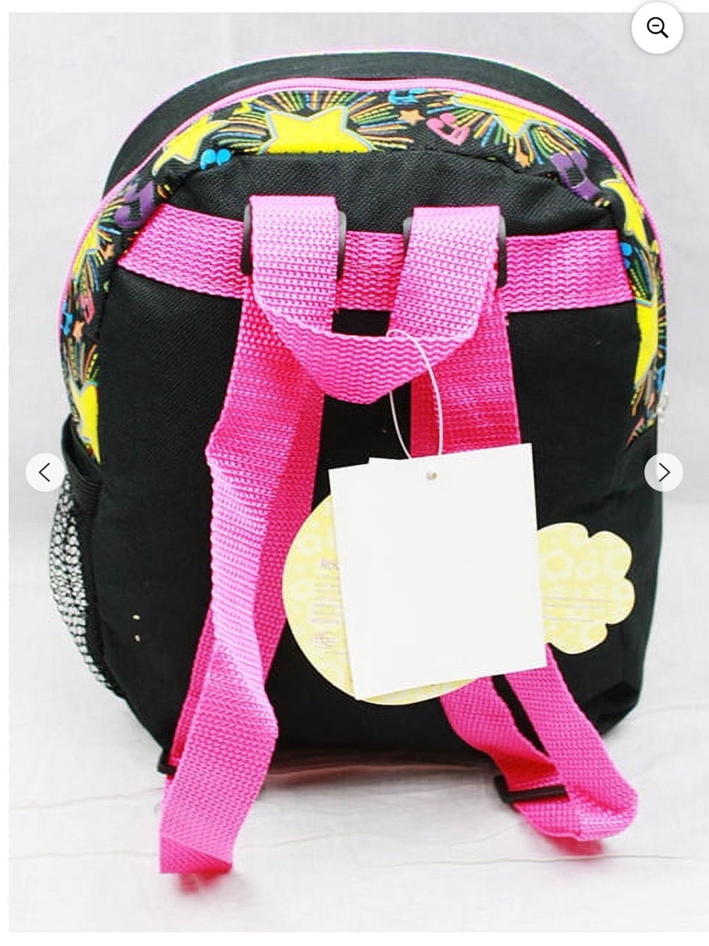 Kids Mini Backpack in Black and Pink with Star Accent